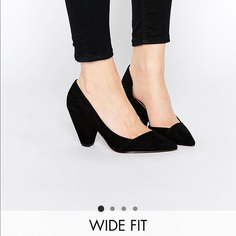 ASOS sapphire wide fit pointed heels